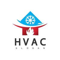 logotipo de aire acondicionado, icono de hvac vector