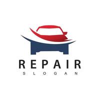 plantilla de logotipo de reparación y servicio, ilustración de diseño de garaje de coche vector
