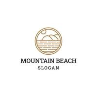 Mountain Sea , beach, Logo for holiday