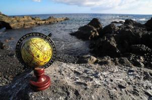 Globe on the ground photo