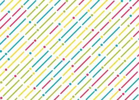 Lines and dots in different colors, vivid background, patten, abstract vector design