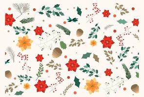 Vivid leaves and flowers pattern, abstract background, vivid background, vector design
