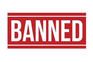 Banned Rubber Stamp, Vector Illustration