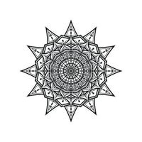 Black and white flower mandala designs vector