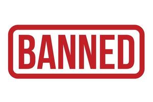 Banned Rubber Stamp Seal vector