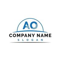 AO Letter Logo vector