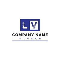 diseño de logotipo de letra lv vector