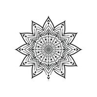 diseños de mandala de flores en blanco y negro vector