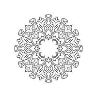 Black and white flower mandala designs. New mandala art vector illustration