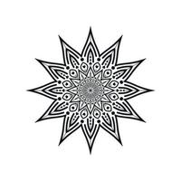 Black and white flower mandala designs vector