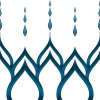 Abstract blue water drop shape line fabric patterns on white background. Geometric ethnic boho motif vintage retro modern style. Fabric textile seamless pattern art print vector illustration.