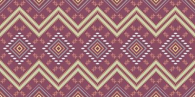 Ethnic textile fabric patterns background. Tribal Ikat geometry fabric seamless pattern vintage retro style. African motif royal luxurious ornate elegant ancient abstract ornament print vector. vector