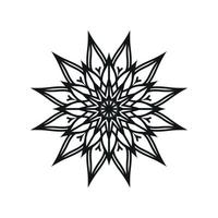 Black and white flower mandala art vector