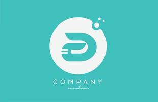 cyan A green circle alphabet letter logo icon design with dots. Creative template for business and company vector