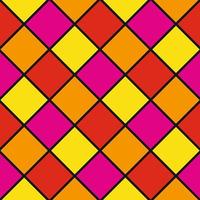 patrón vectorial sin costuras con cuadrados coloridos con fondo negro vector