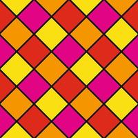 Seamless vector pattern with colorful squares with black background