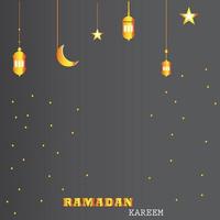 Background ramadan karrem night stars. vector