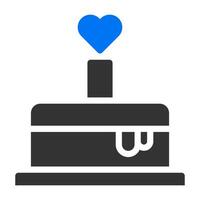 cake solid blue grey valentine illustration vector and logo Icon new year icon perfect.