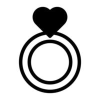 anillo de doble tono negro ilustración de san valentín vector e icono de logotipo icono de año nuevo perfecto.