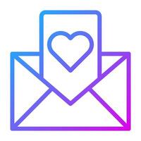 masaje degradado púrpura ilustración de san valentín vector e icono de logotipo icono de año nuevo perfecto.