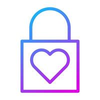 lock gradient purple valentine illustration vector and logo Icon new year icon perfect.