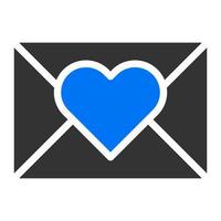 masaje sólido azul gris ilustración de san valentín vector e icono de logotipo icono de año nuevo perfecto.
