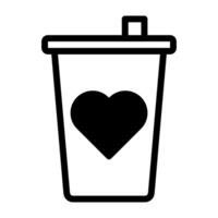 cup dualtone black valentine illustration vector and logo Icon new year icon perfect.