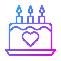 cake gradient purple valentine illustration vector and logo Icon new year icon perfect.