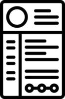 line icon for cv vector