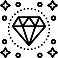 icono de línea de diamantes vector