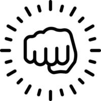 line icon for punch vector