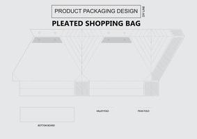 bolso de compras plisado vector