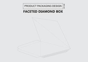 Faceted Diamond Box vector