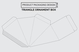 CUTOMIZE PRODUCT PACKAGING DESIGN TRIANGLE ORNAMENT BOX vector