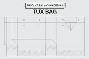 CUTOMIZE PRODUCT PACKAGING DESIGN TUX BAG vector