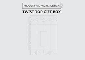 Twist Top Gift Box vector