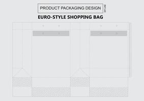 bolso de compras estilo euro vector