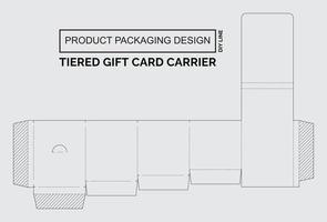 CUTOMIZE PRODUCT PACKAGING DESIGN TIERED GIFT CARD CARRIER vector