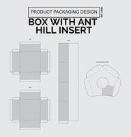 CUTOMIZE PRODUCT PACKAGING DESIGN BOX WITH ANT HILL INSERT vector