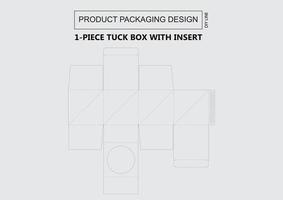 1 Piece Tuck Box With Insert vector