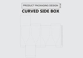 Curved Side Box  Keyline vector