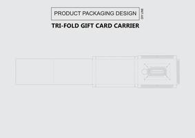 Tri Fold Gift Card Carrier vector