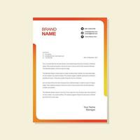 Modern letterhead design template vector