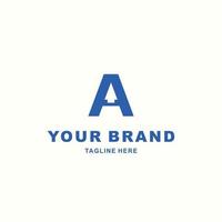 simple logo combination of letter A and up arrow vector