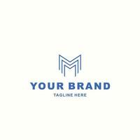 simple logo combination of three letters M vector