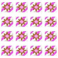 Stars in each other and in striped square background. Vector