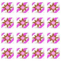 Stars in each other and in striped square background. Vector