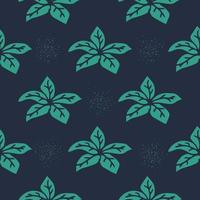 Seamless floral abstract pattern. Blue colorful shades vector