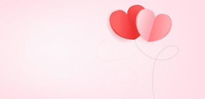 Happy Valentines Day Greeting card template with copy space vector