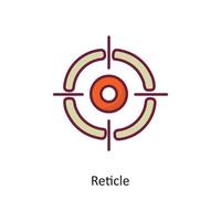 Reticle vector filled outline Icon Design illustration. Gaming Symbol on White background EPS 10 File